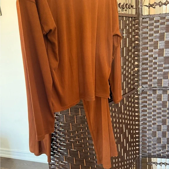 Chocolate Brown Skin-soft Lounge set - Picture 4 of 5